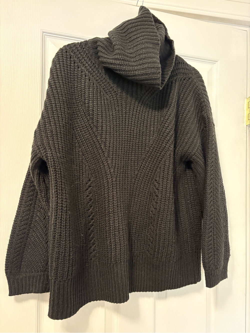 Top shop S small black, oversized turtleneck knit sweater